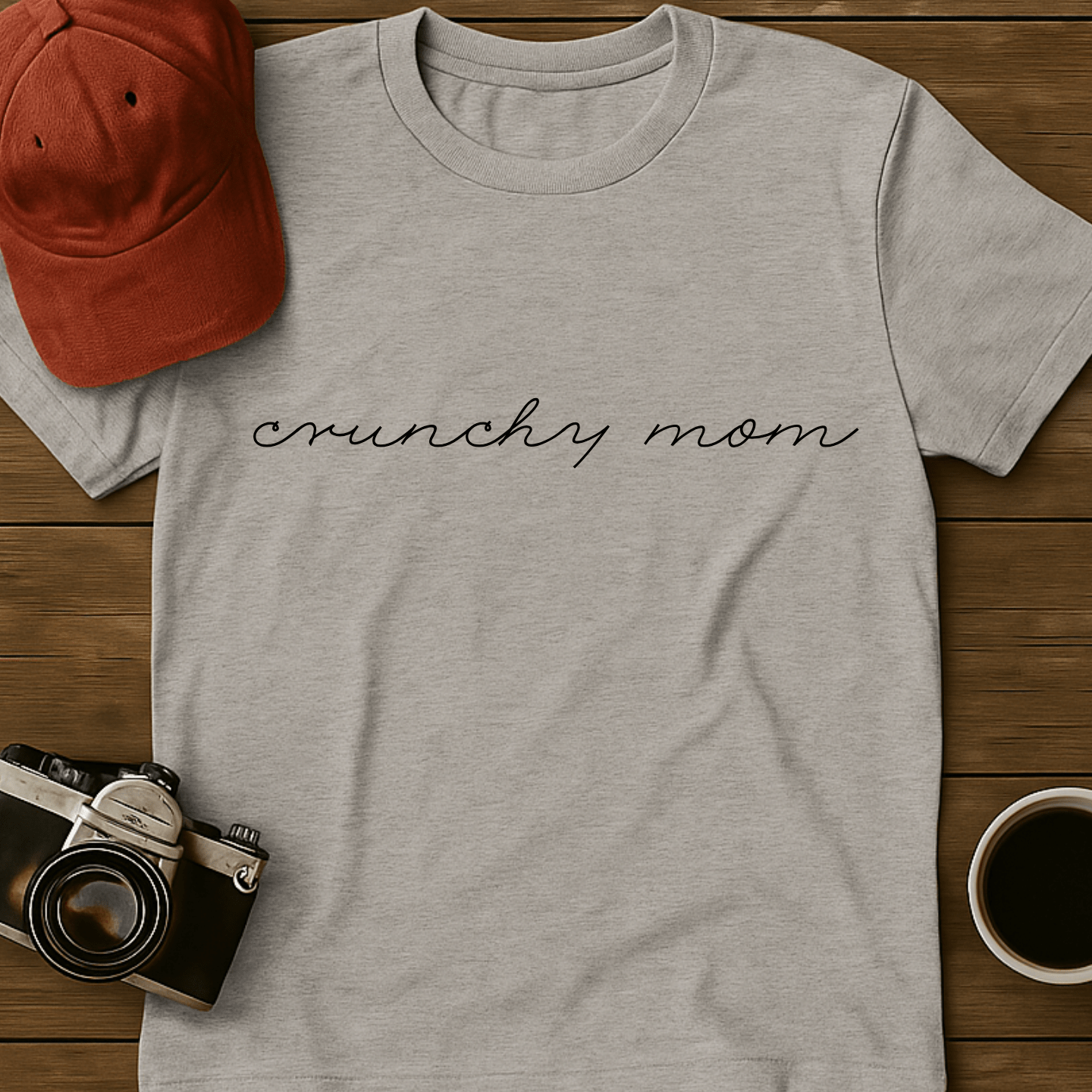 Crunchy Mom Cursive T-Shirt
