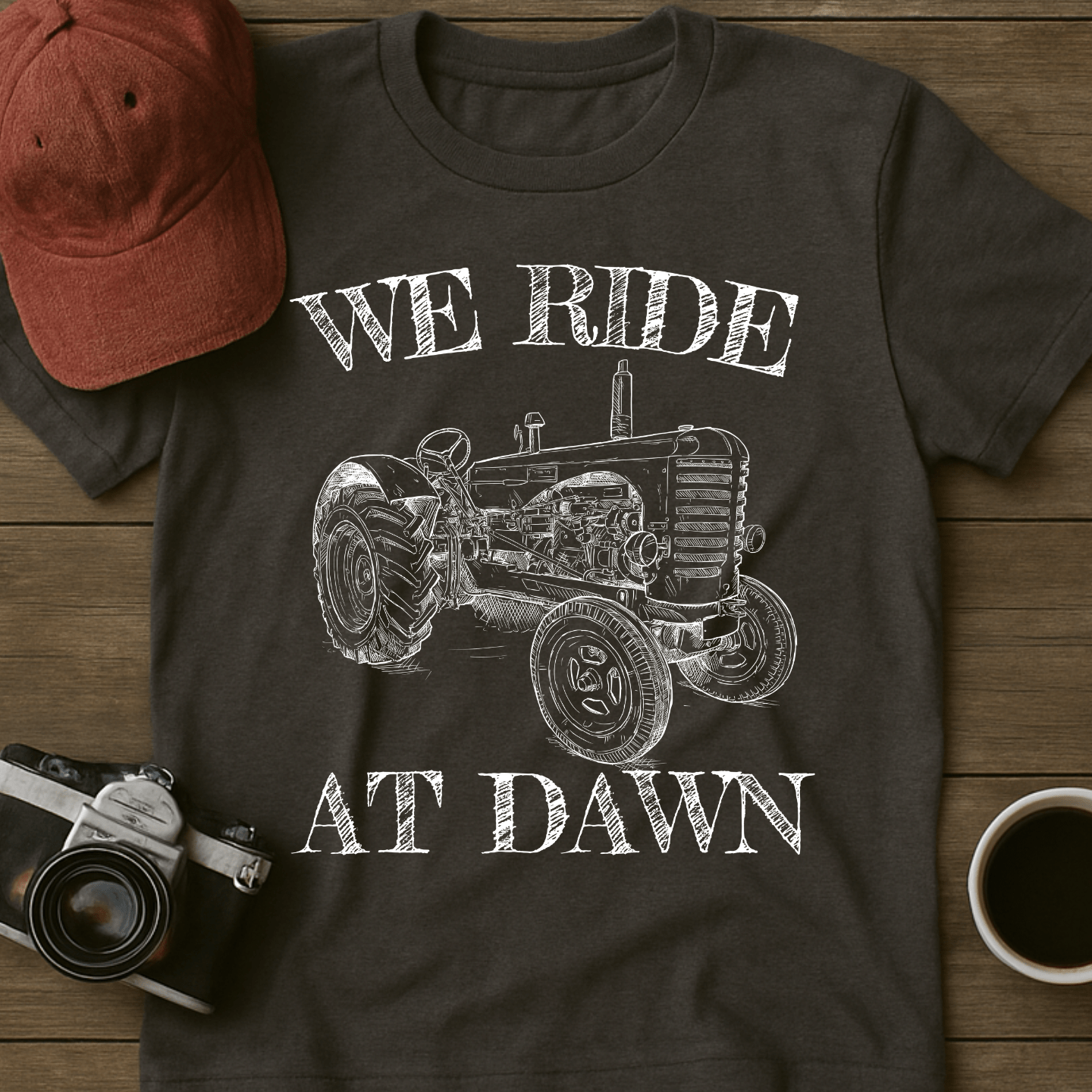 We Ride At Dawn Tractor T-Shirt