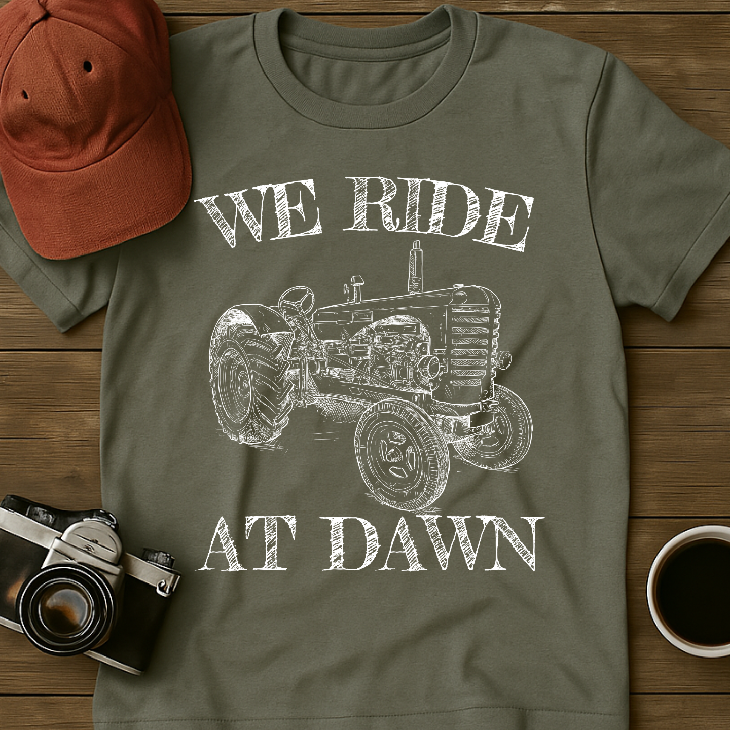 We Ride At Dawn Tractor T-Shirt