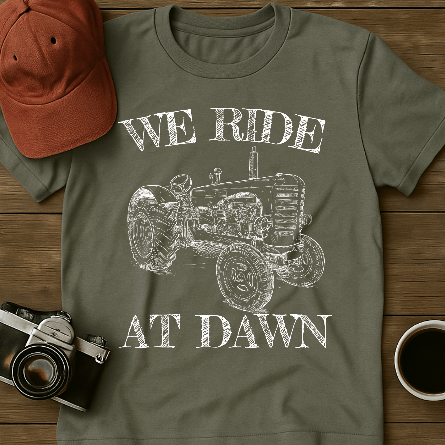 We Ride At Dawn Tractor T-Shirt