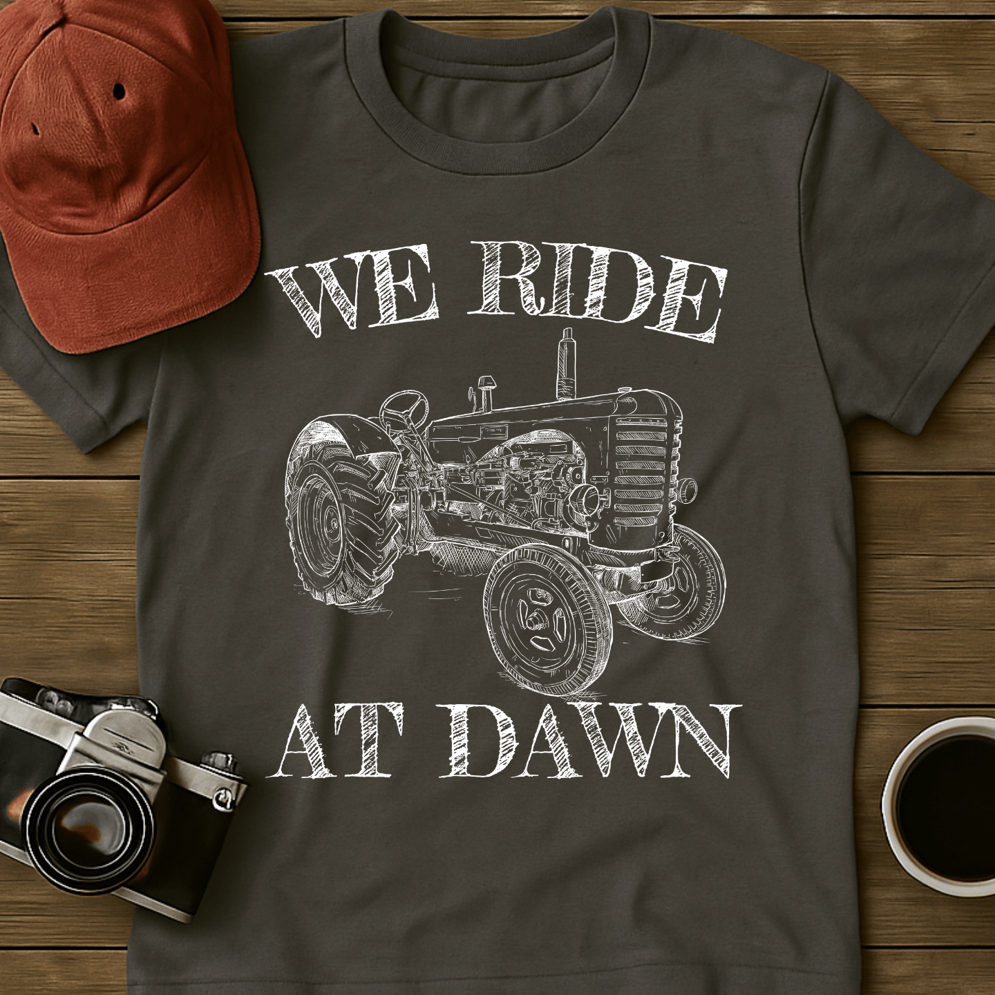 We Ride At Dawn Tractor T-Shirt