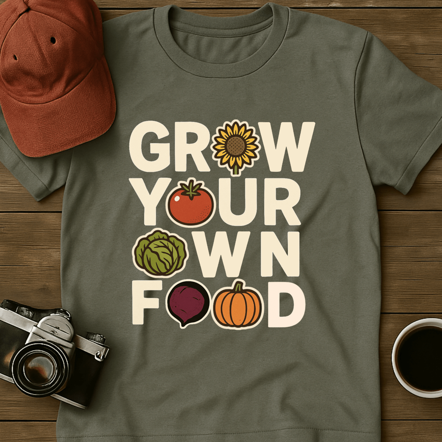 Grow Your Own Food Color T-Shirt