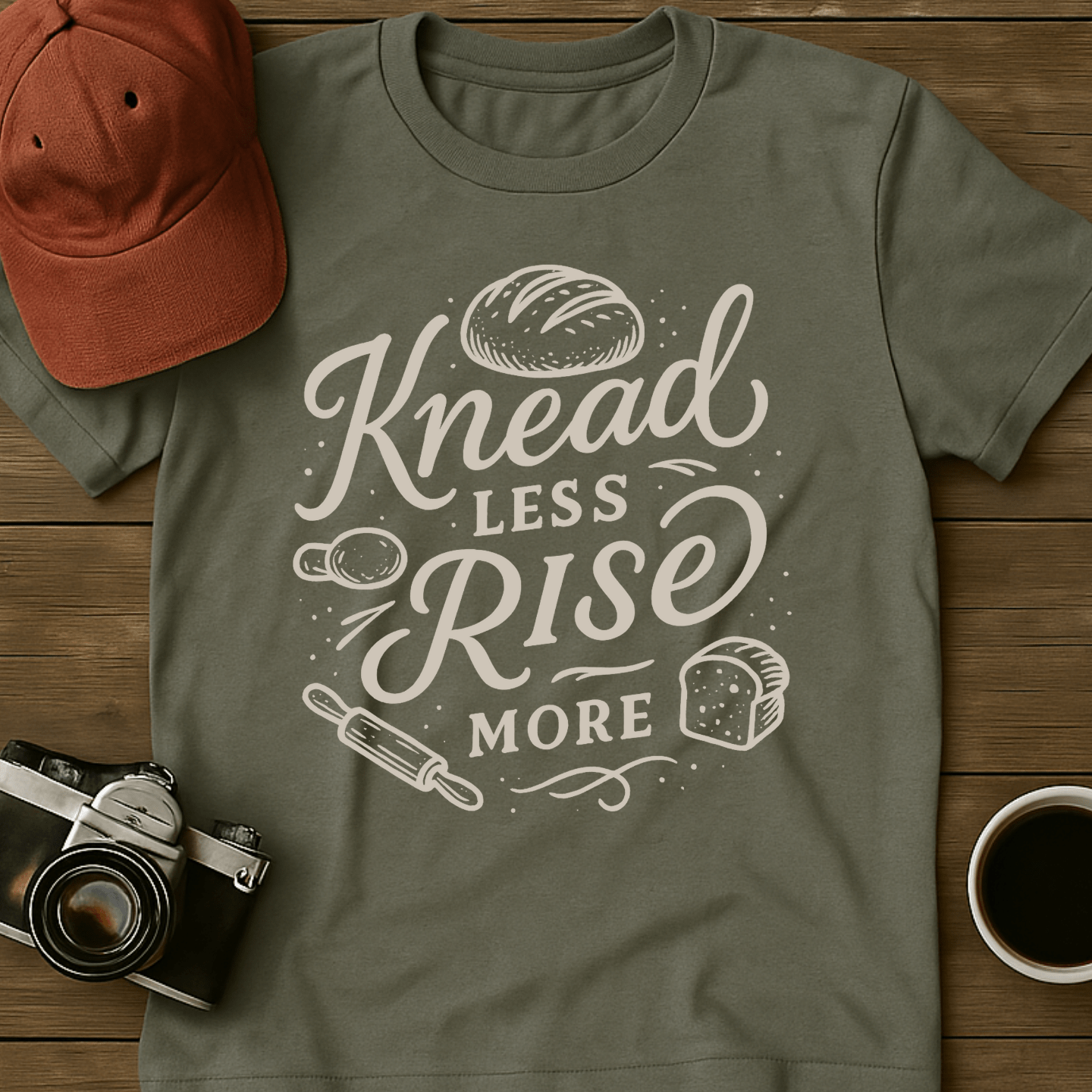 Knead Less Rise More T-Shirt