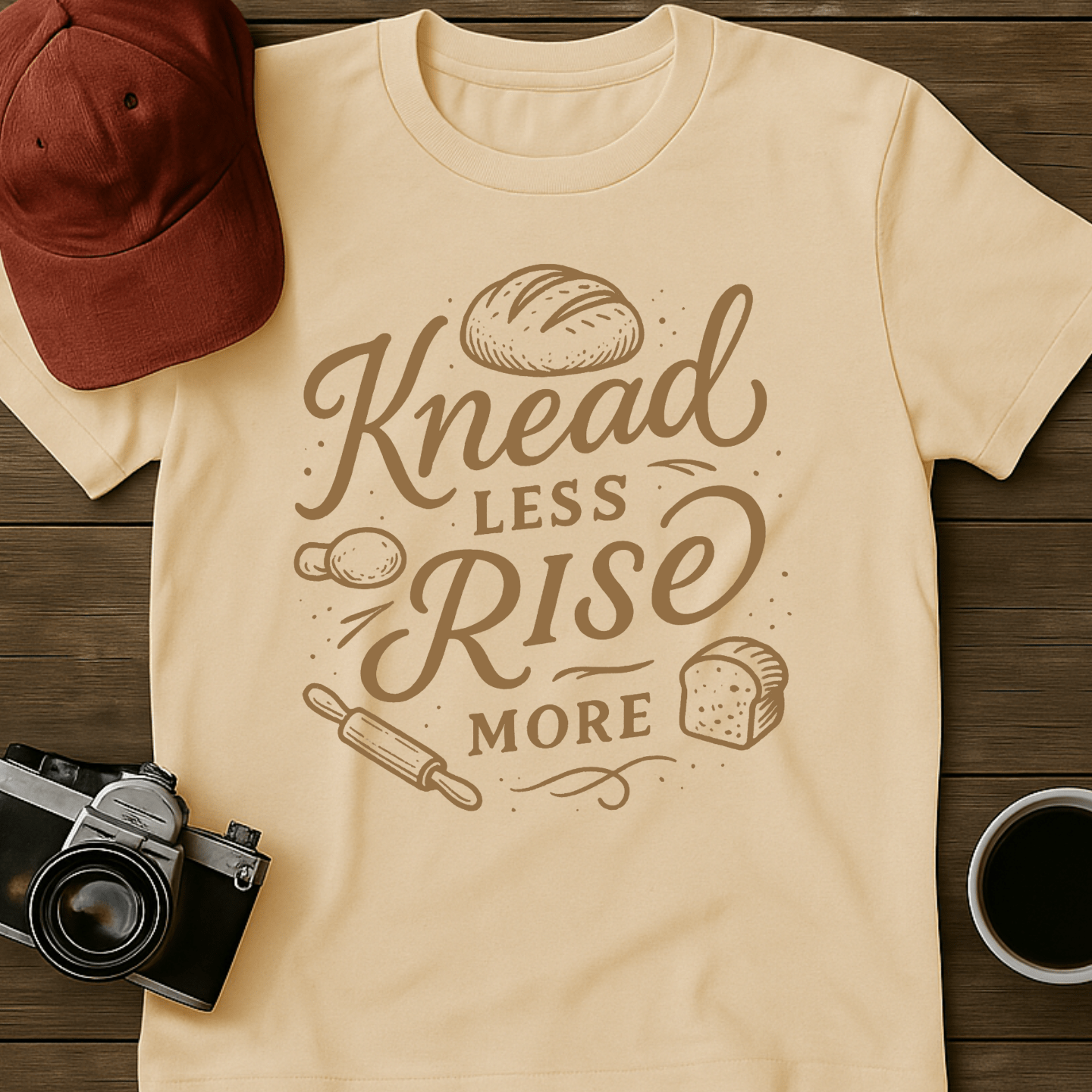 Knead Less Rise More T-Shirt