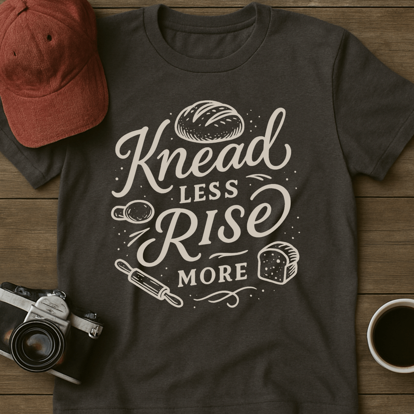 Knead Less Rise More T-Shirt