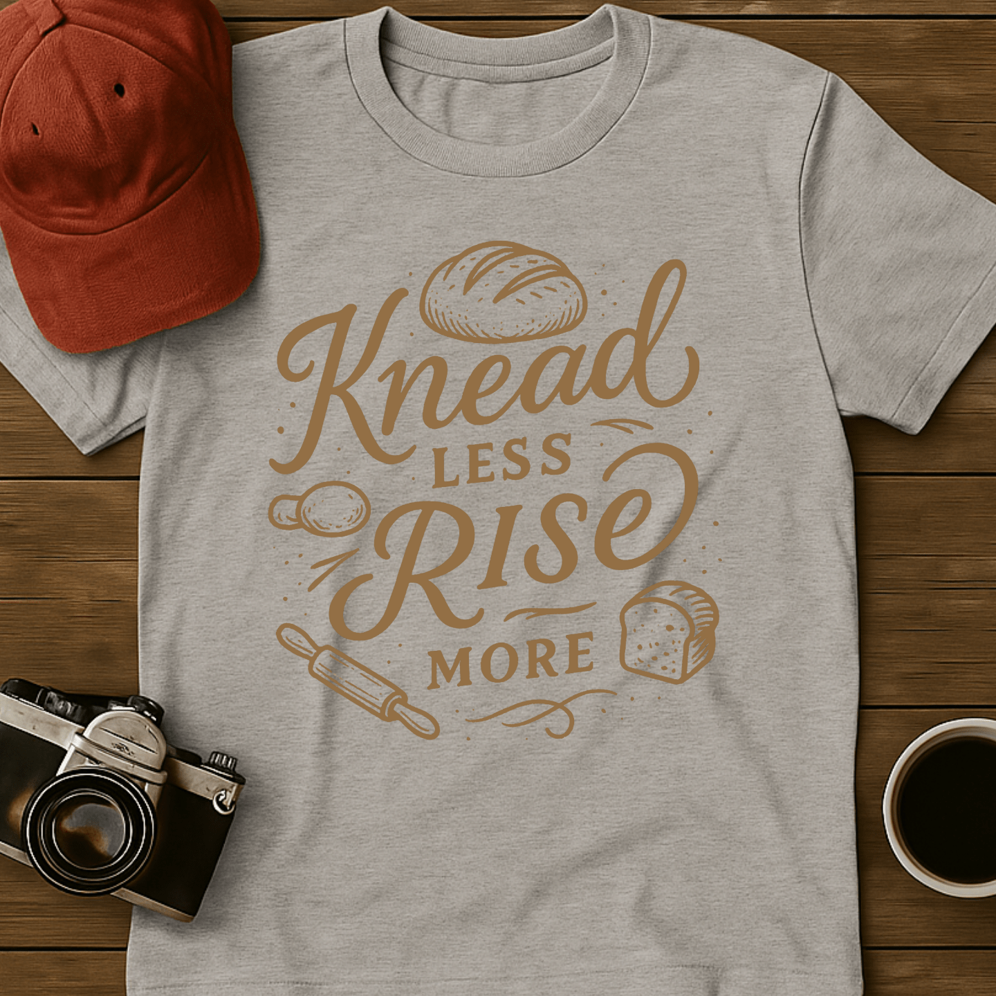Knead Less Rise More T-Shirt