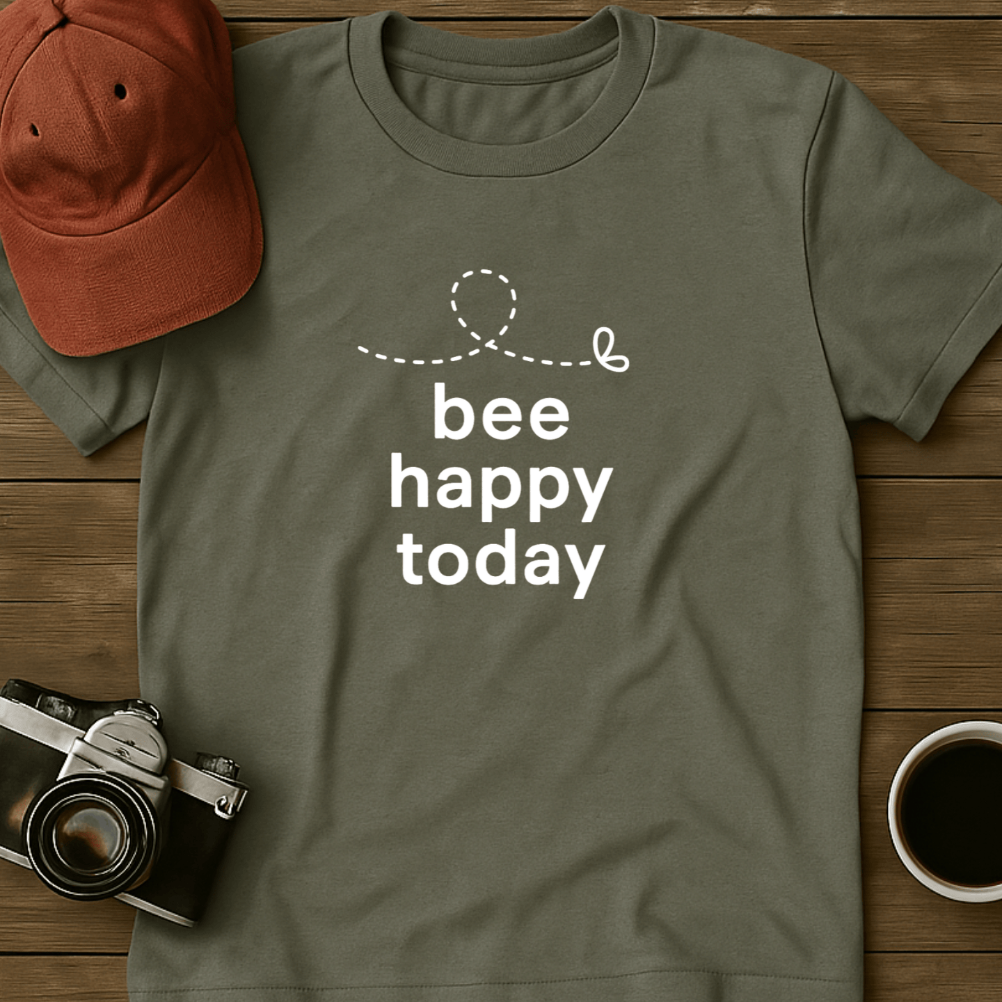 Bee Happy Today Simple T-Shirt