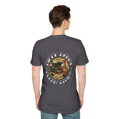 Clean Living Garage T-Shirt (BACK)