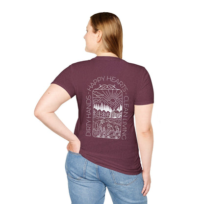 Clean Living Homestead T-Shirt (BACK)
