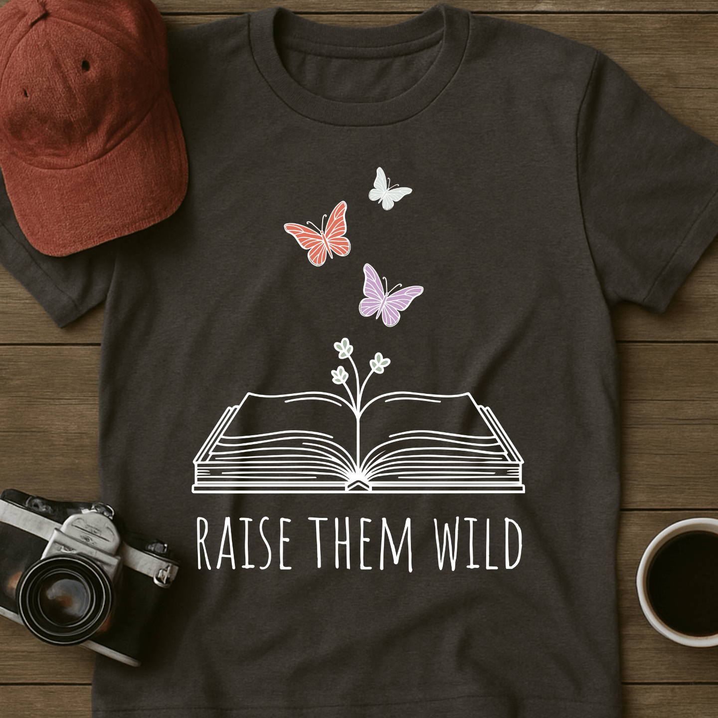 Butterflies and Book T-Shirt