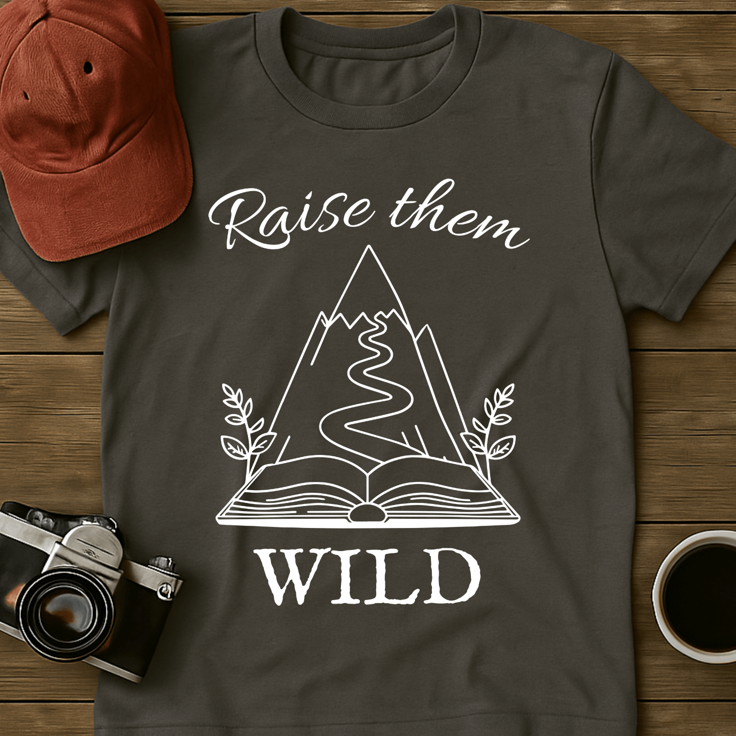 Book and Mountain T-Shirt