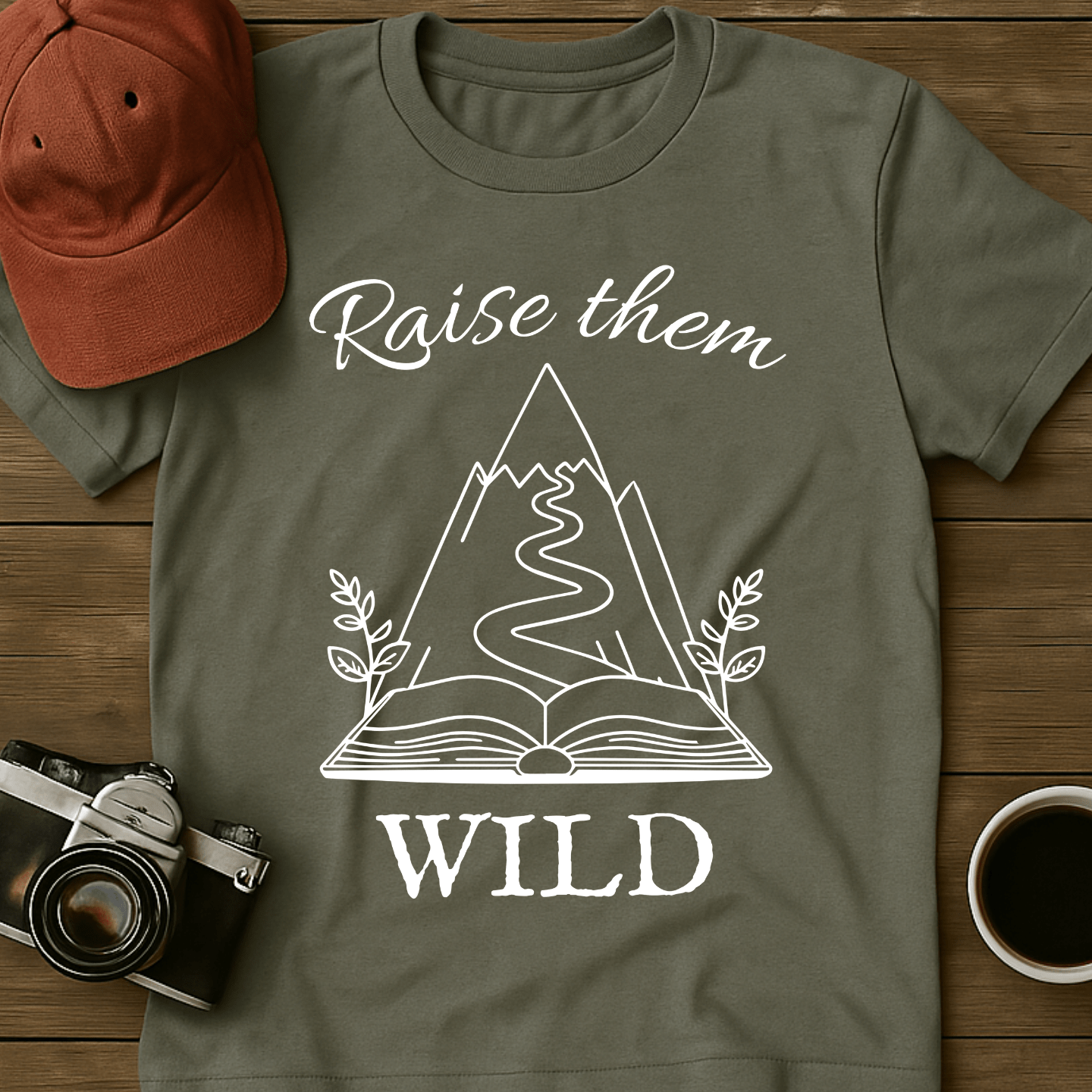 Book and Mountain T-Shirt