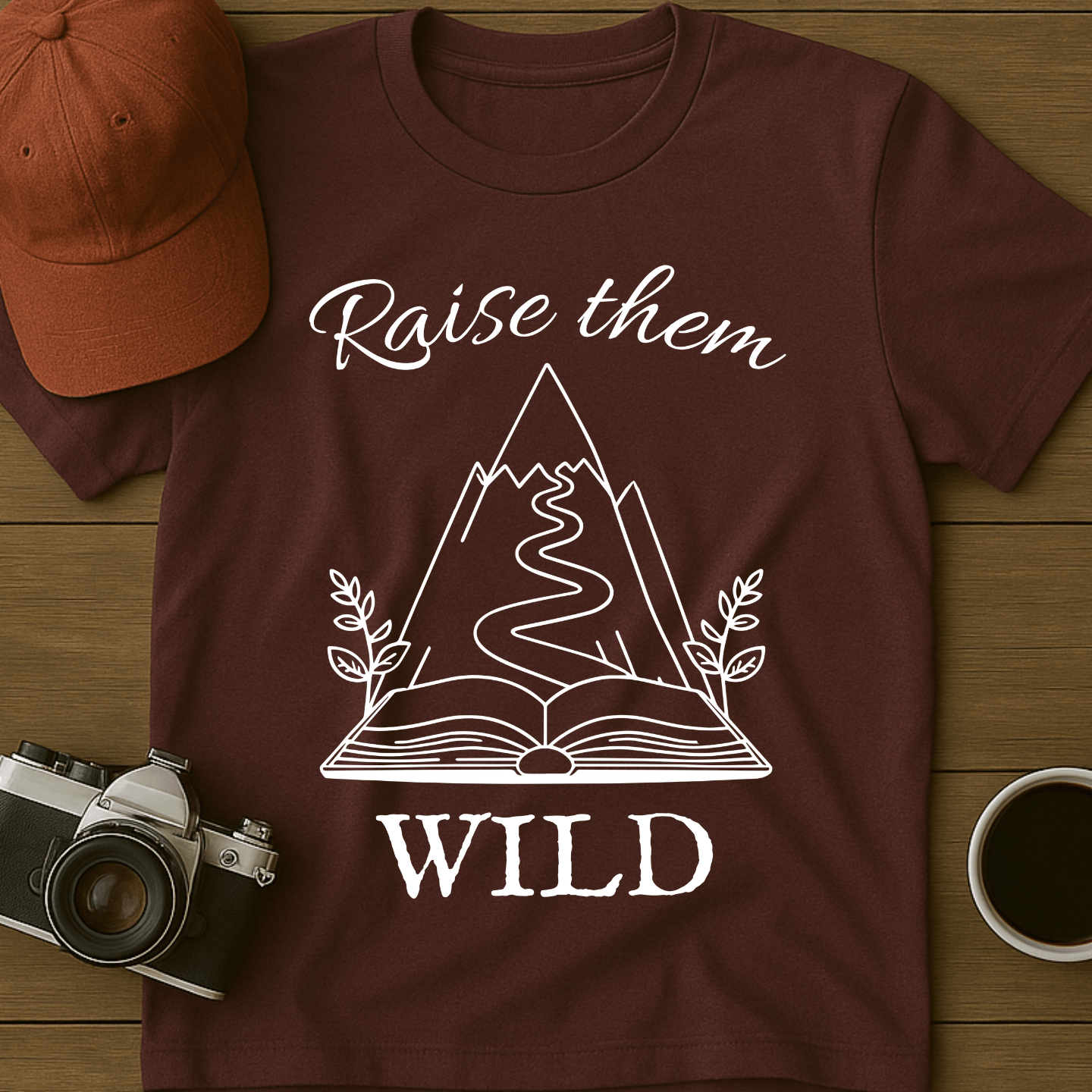 Book and Mountain T-Shirt