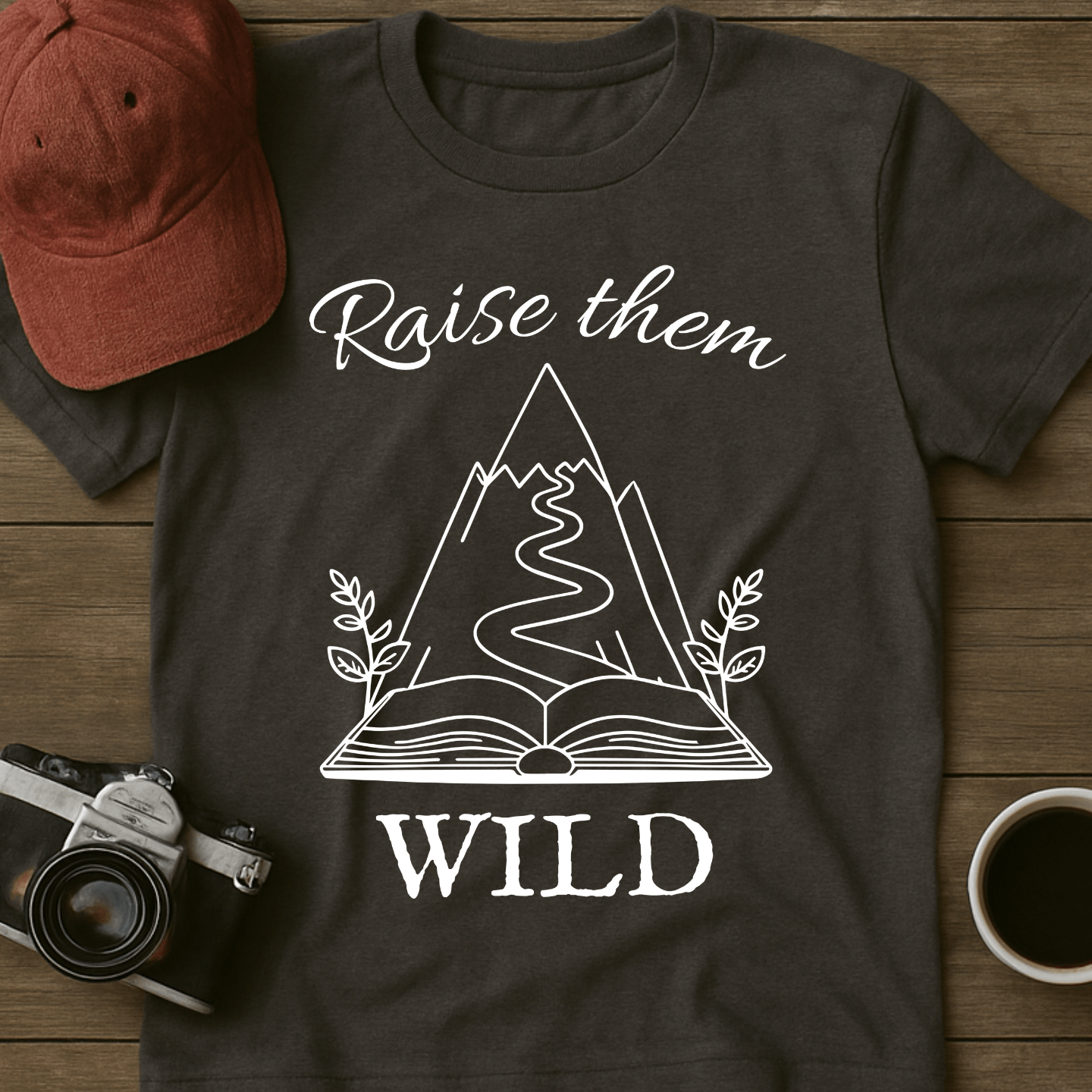 Book and Mountain T-Shirt