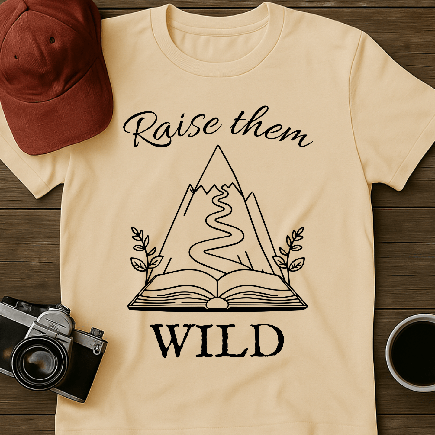 Book and Mountain T-Shirt