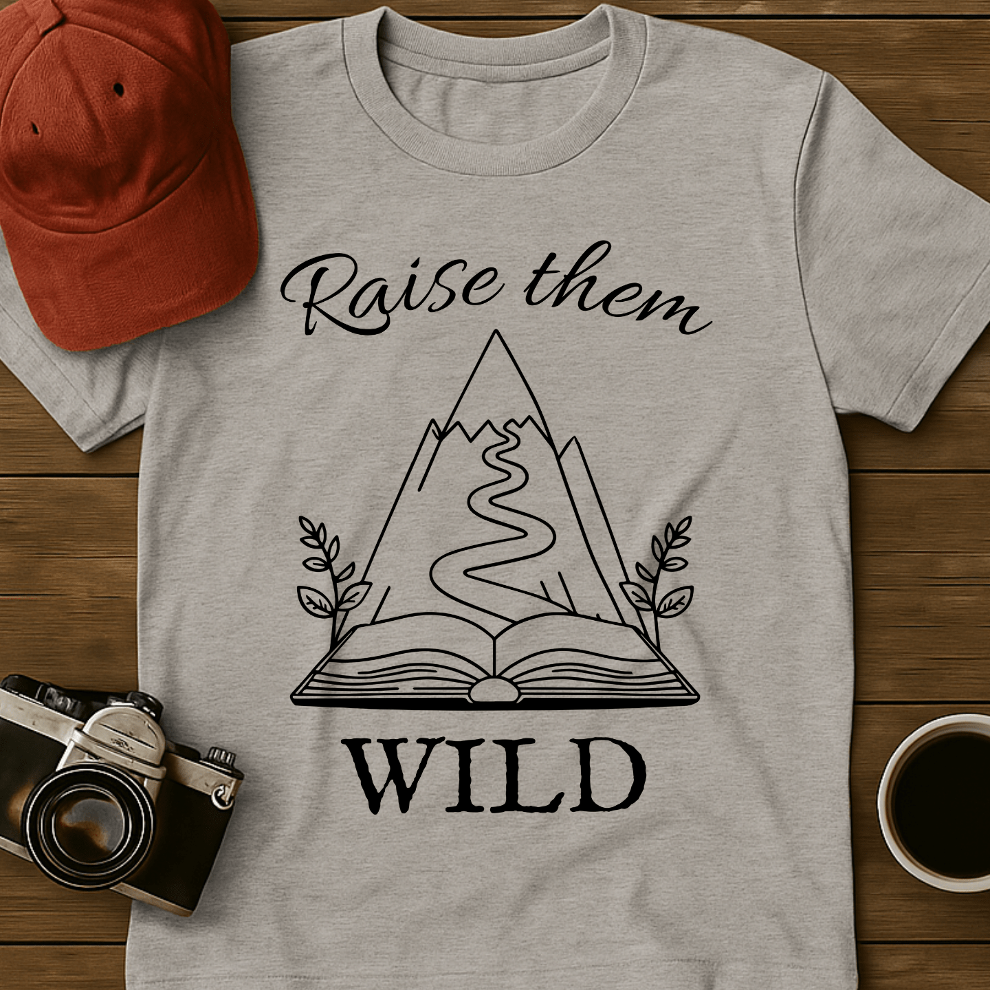 Book and Mountain T-Shirt