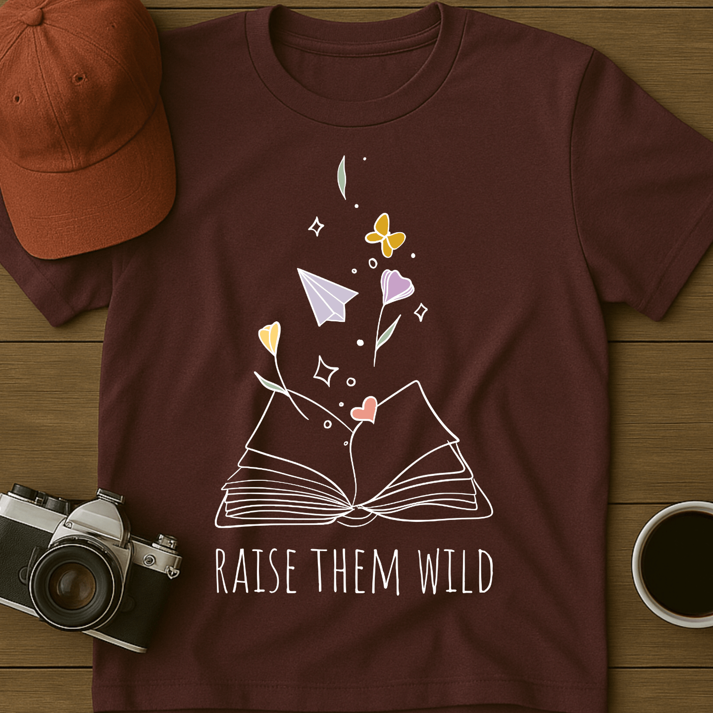 Book and Paper Airplanes T-Shirt