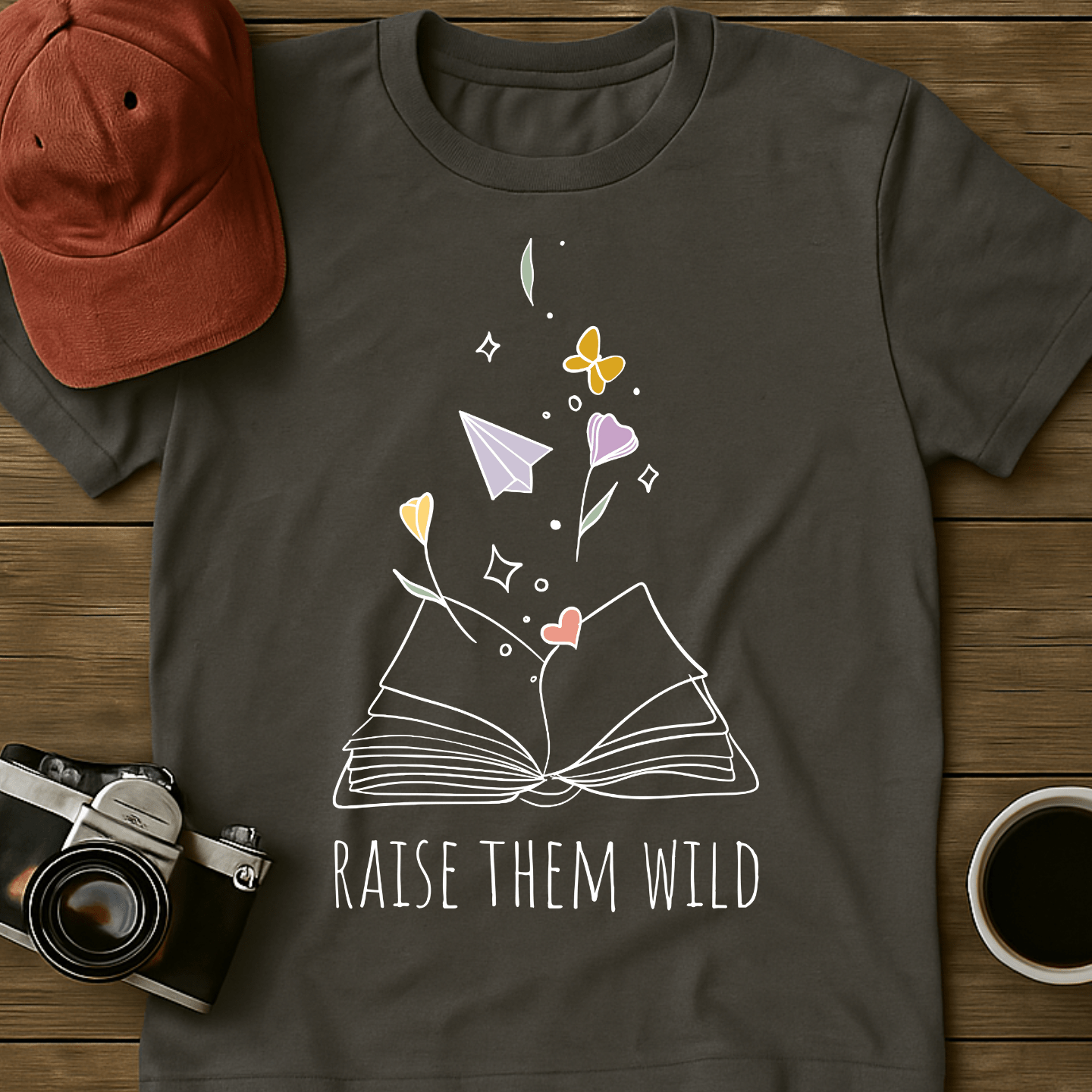 Book and Paper Airplanes T-Shirt