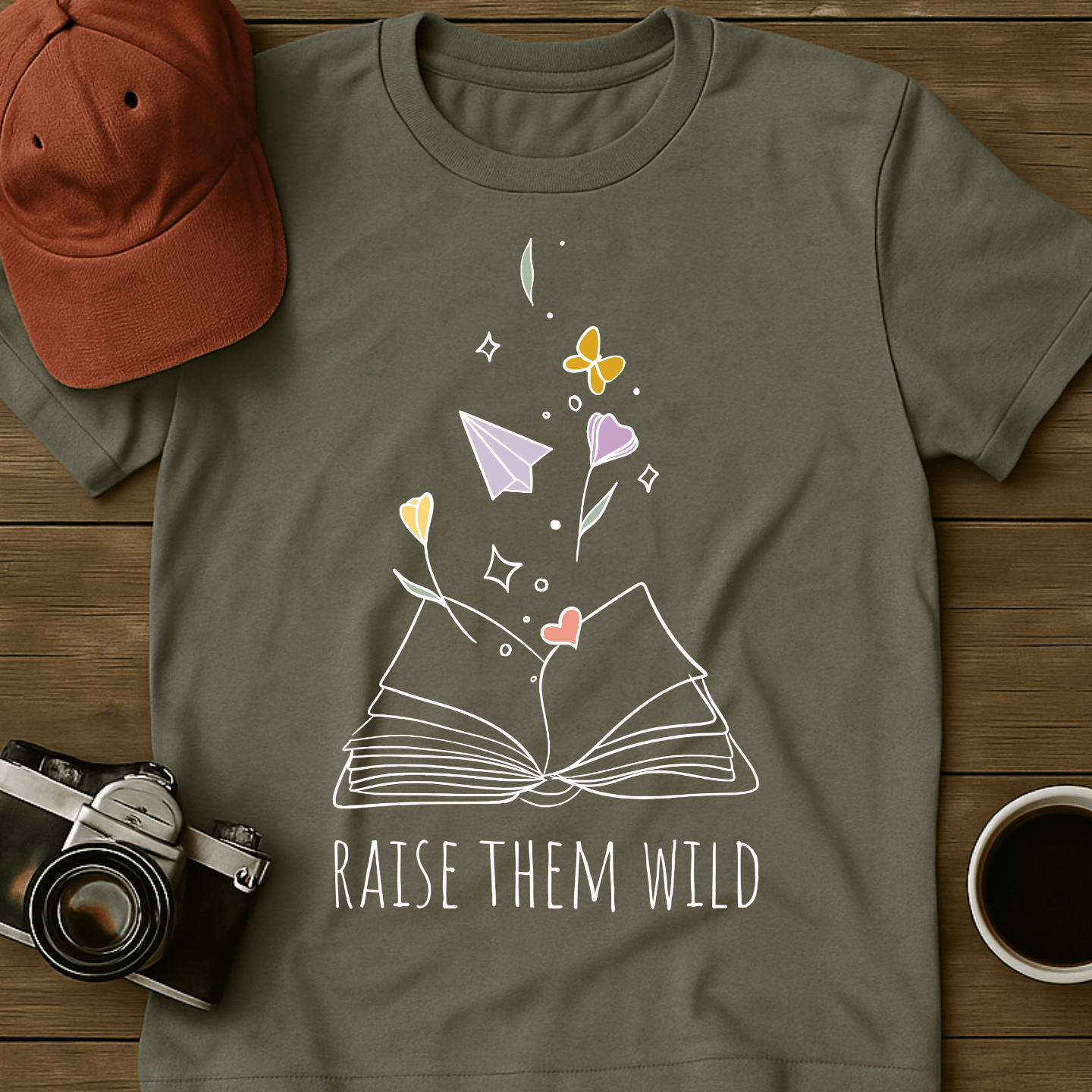 Book and Paper Airplanes T-Shirt