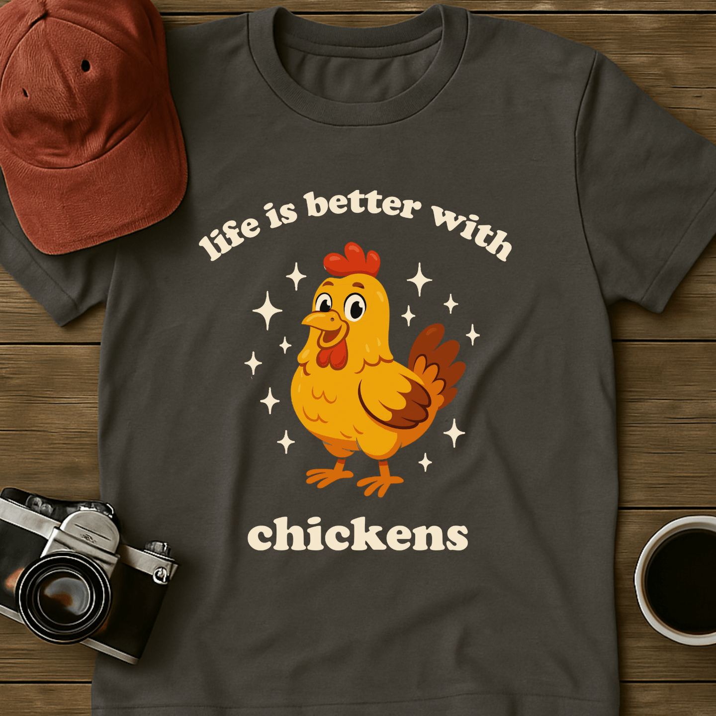 Better With Chickens Color T-Shirt