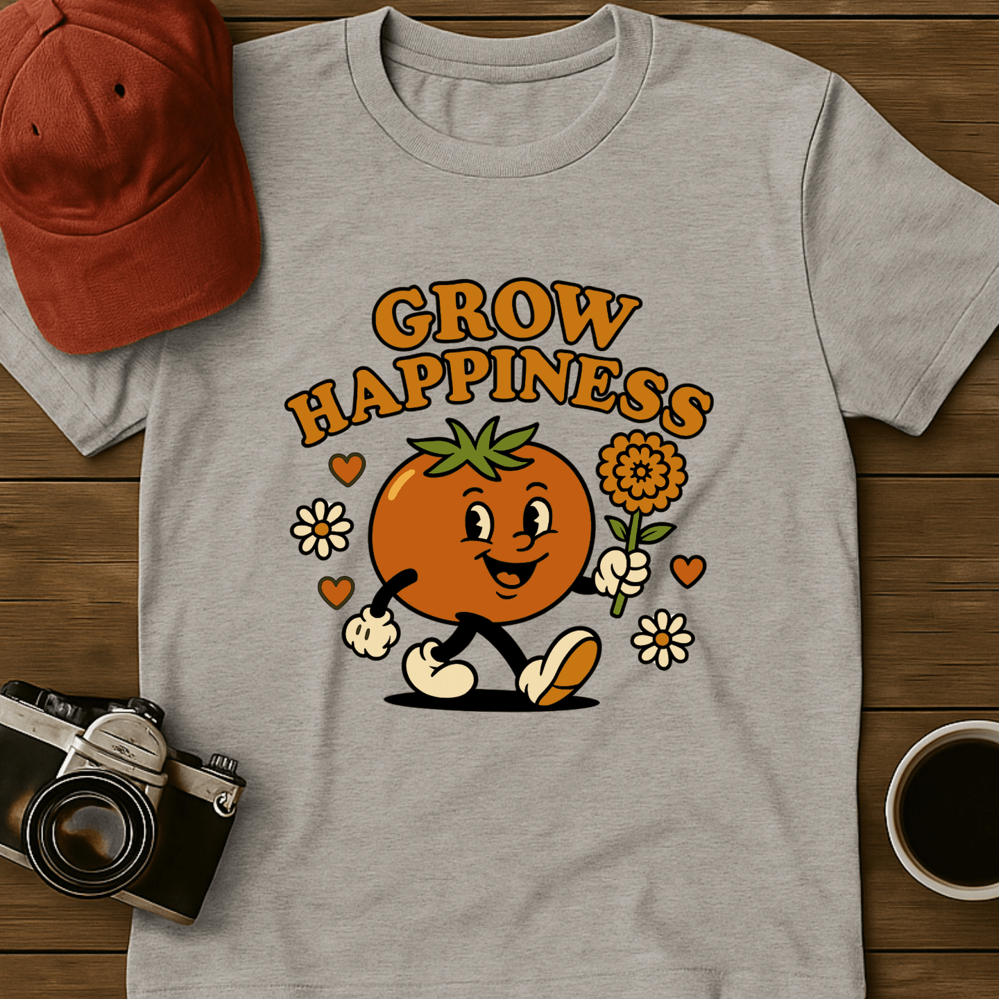 Grow Happiness Tomato I T-Shirt