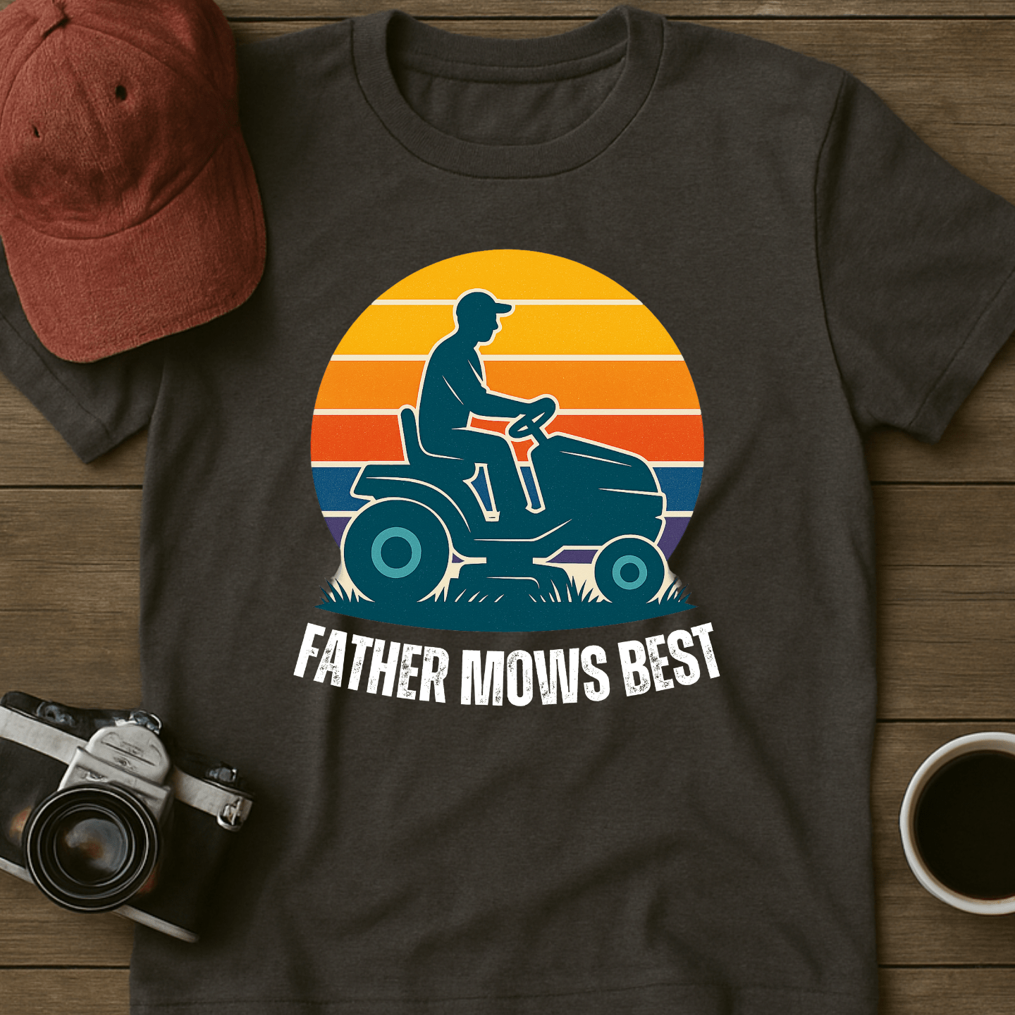 Father Mows Best Color T-Shirt