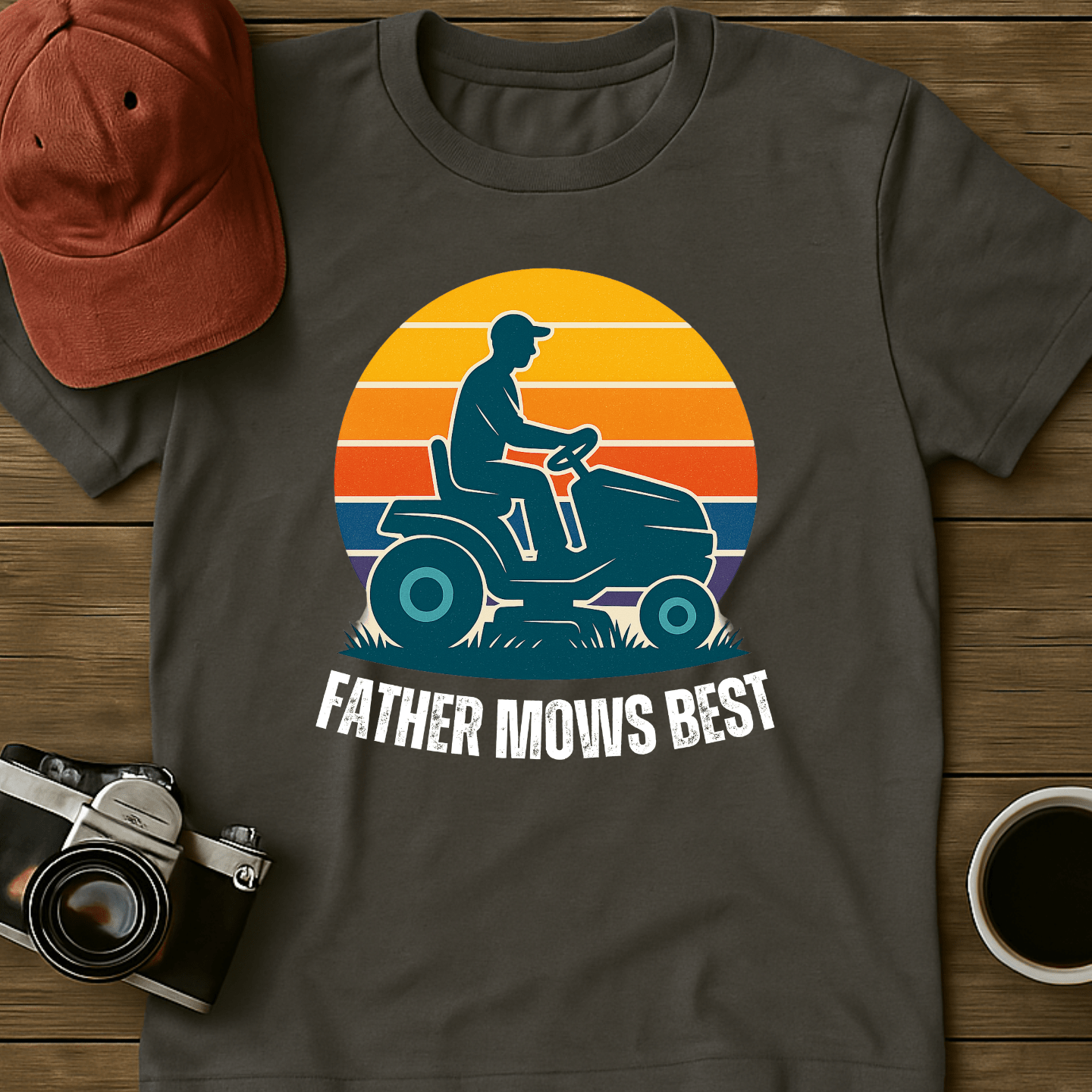 Father Mows Best Color T-Shirt