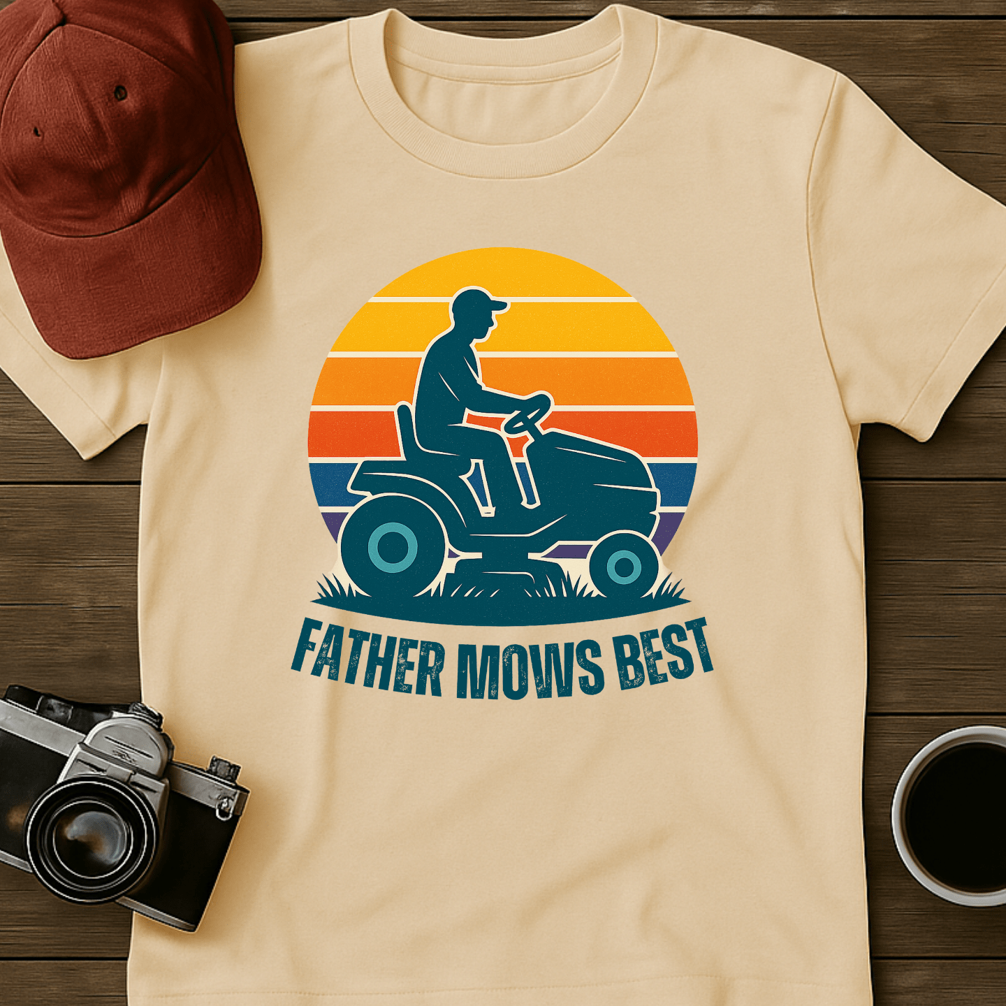 Father Mows Best Color T-Shirt