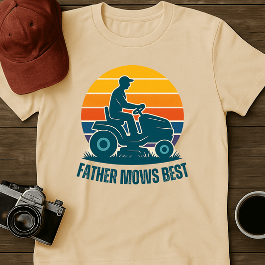 Father Mows Best Color T-Shirt
