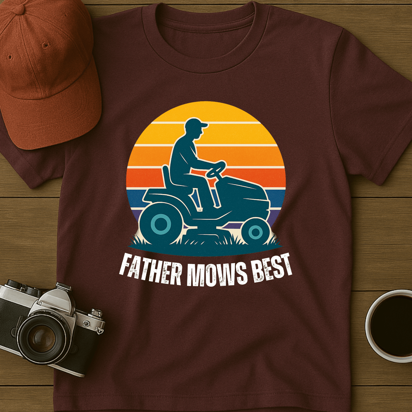 Father Mows Best Color T-Shirt
