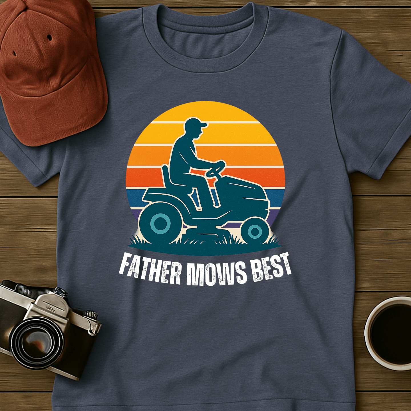 Father Mows Best Color T-Shirt