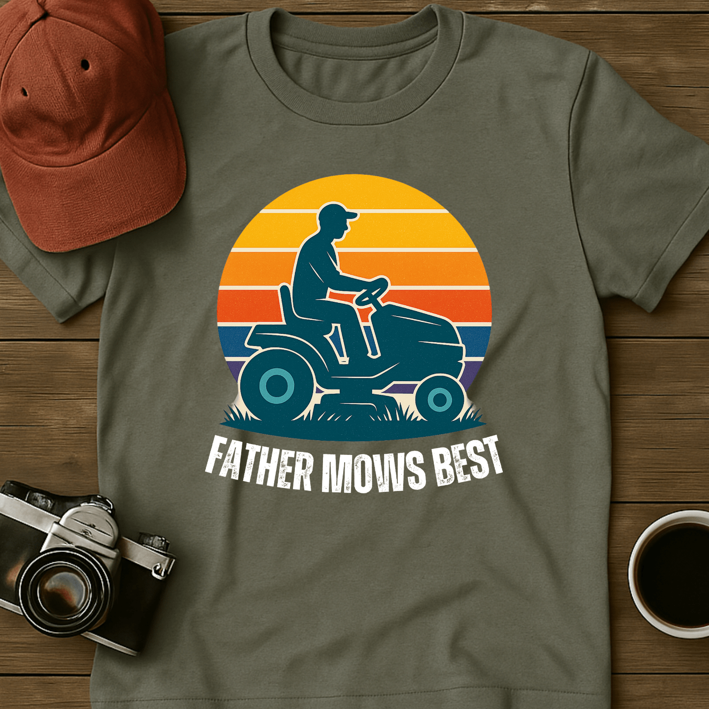 Father Mows Best Color T-Shirt