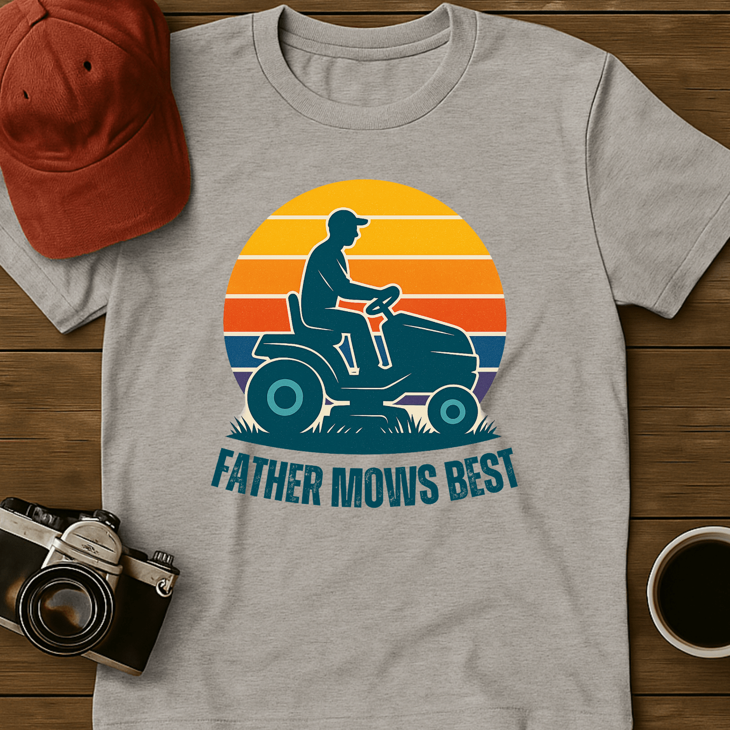 Father Mows Best Color T-Shirt