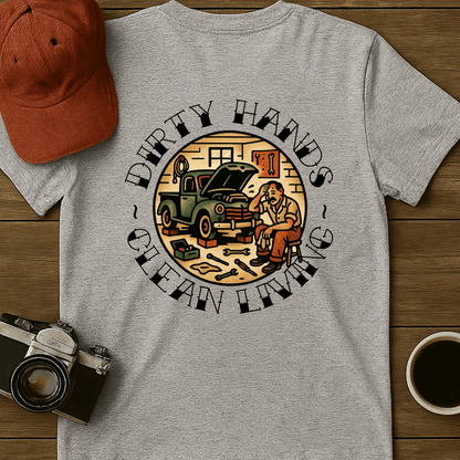 Clean Living Garage T-Shirt (BACK)