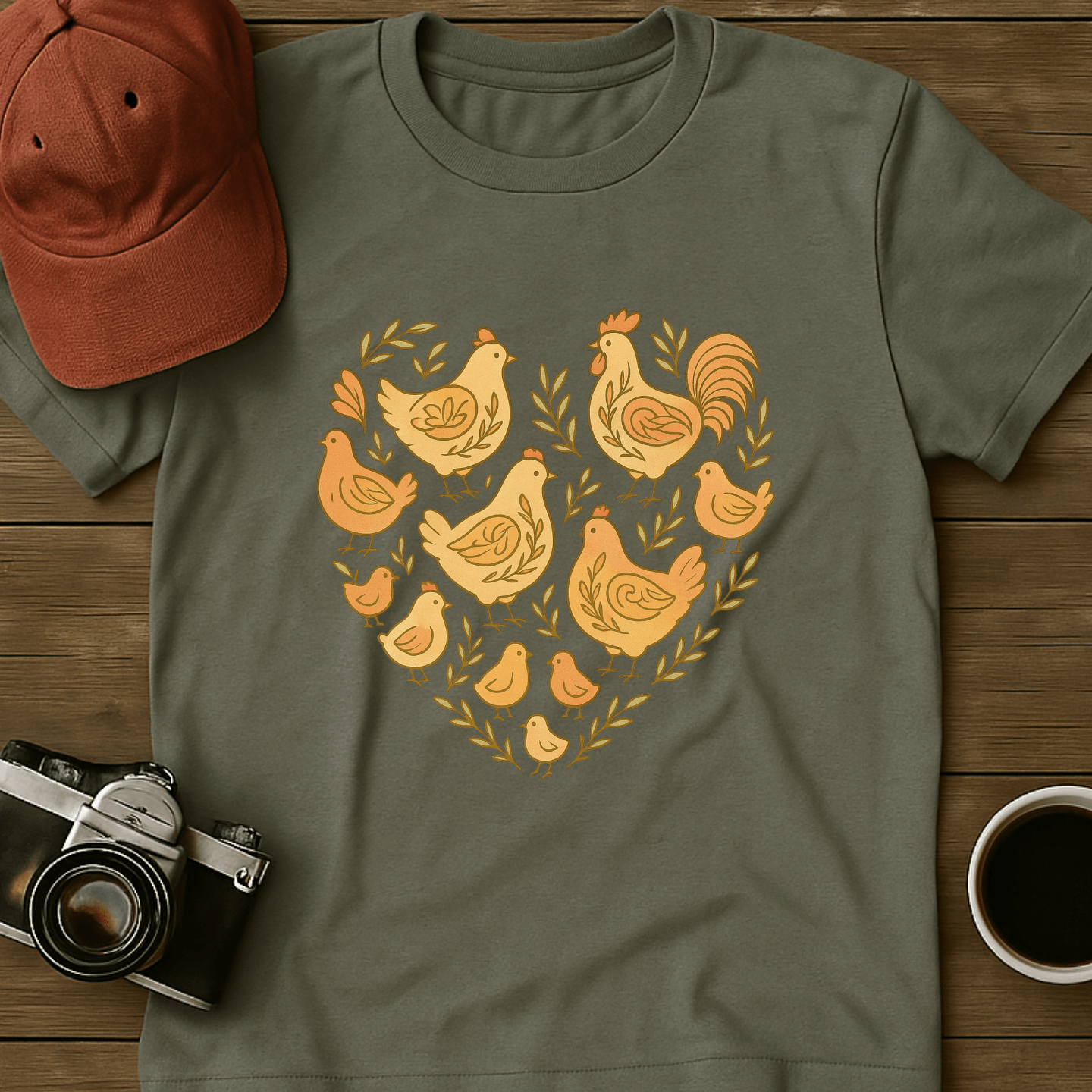 Earthy Chicken Heart T-Shirt