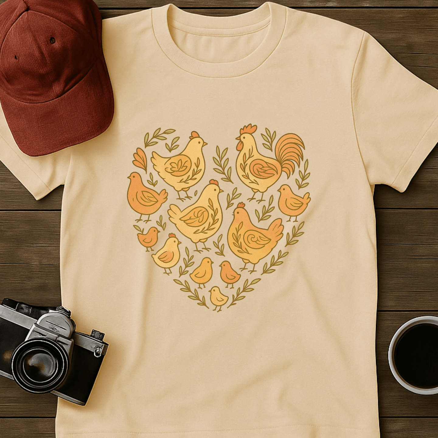 Earthy Chicken Heart T-Shirt