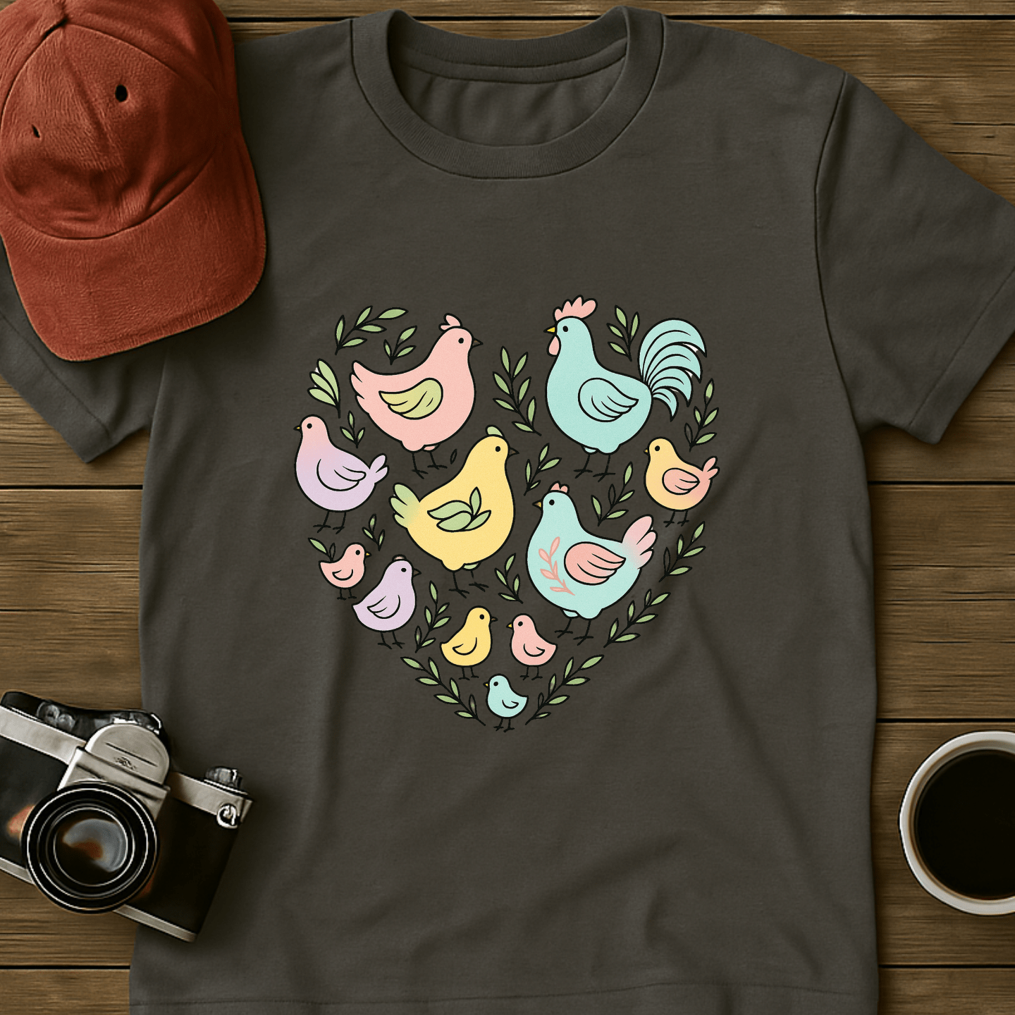 Pastel Chicken Heart T-Shirt