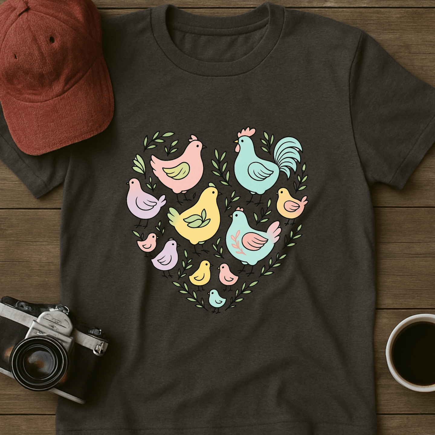 Pastel Chicken Heart T-Shirt