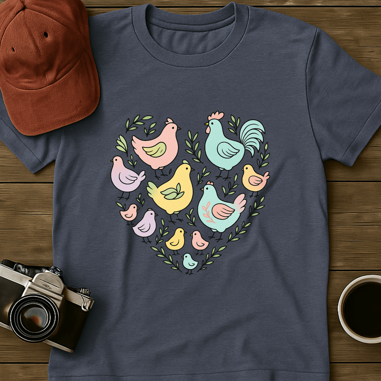 Pastel Chicken Heart T-Shirt