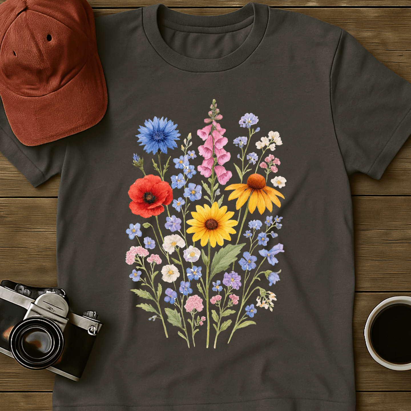 Wildflowers Watercolor I T-Shirt