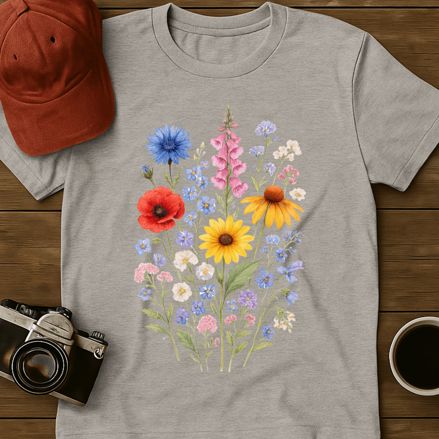 Wildflowers Watercolor I T-Shirt