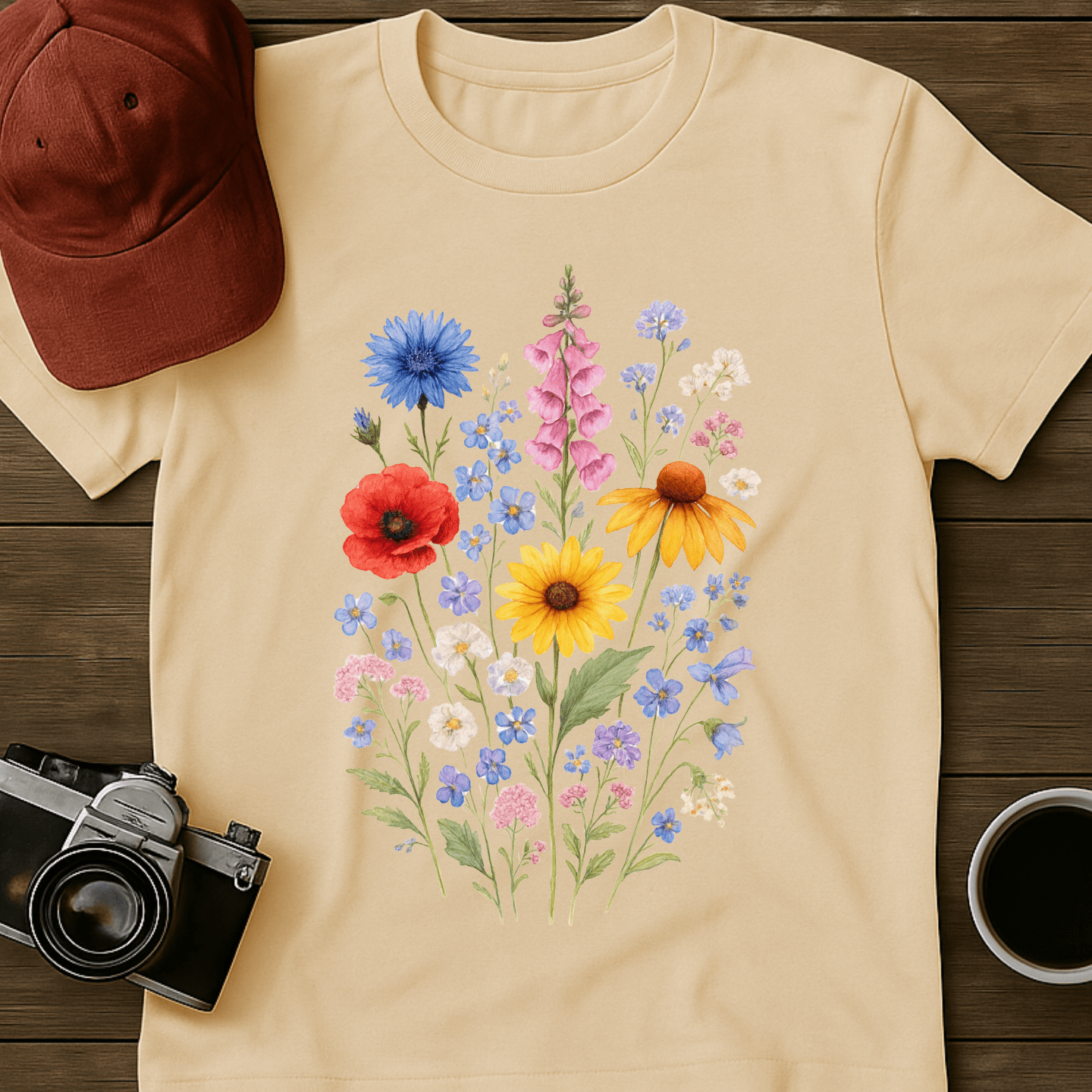 Wildflowers Watercolor I T-Shirt