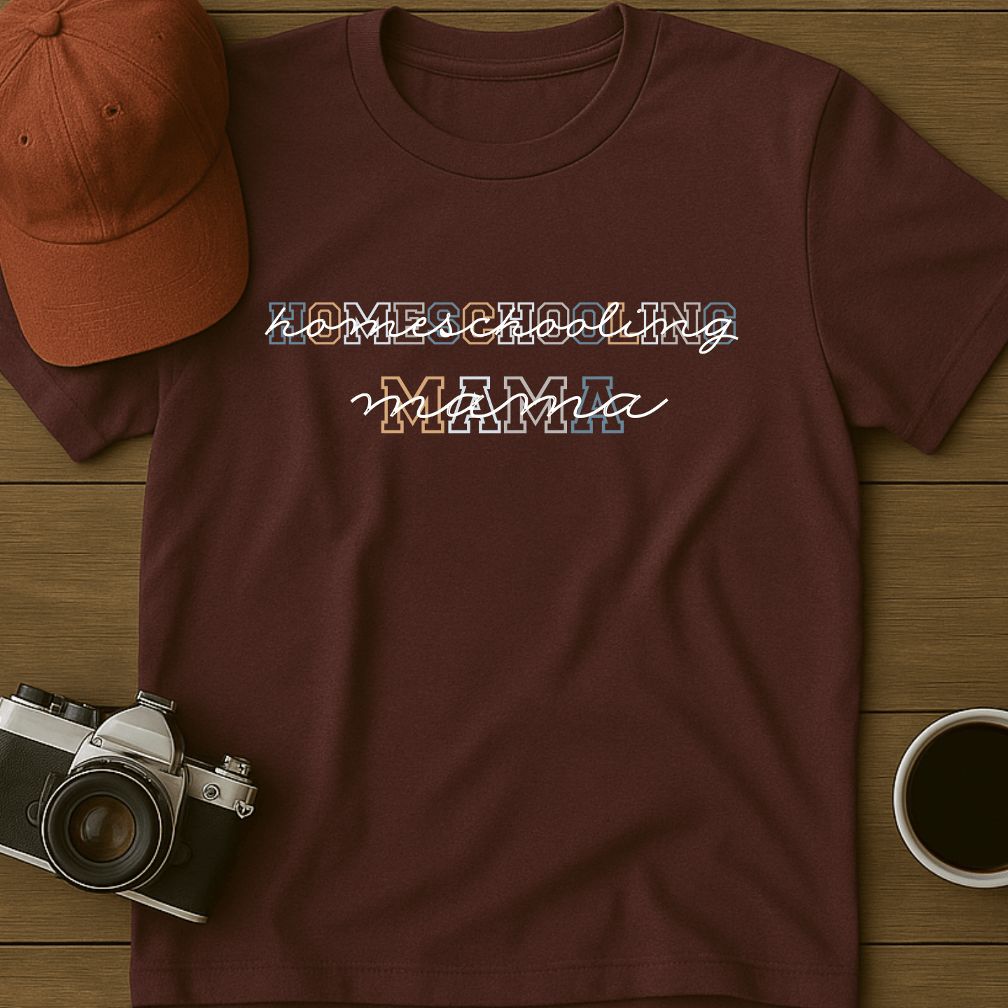Homeschooling Mama Colorful T-Shirt