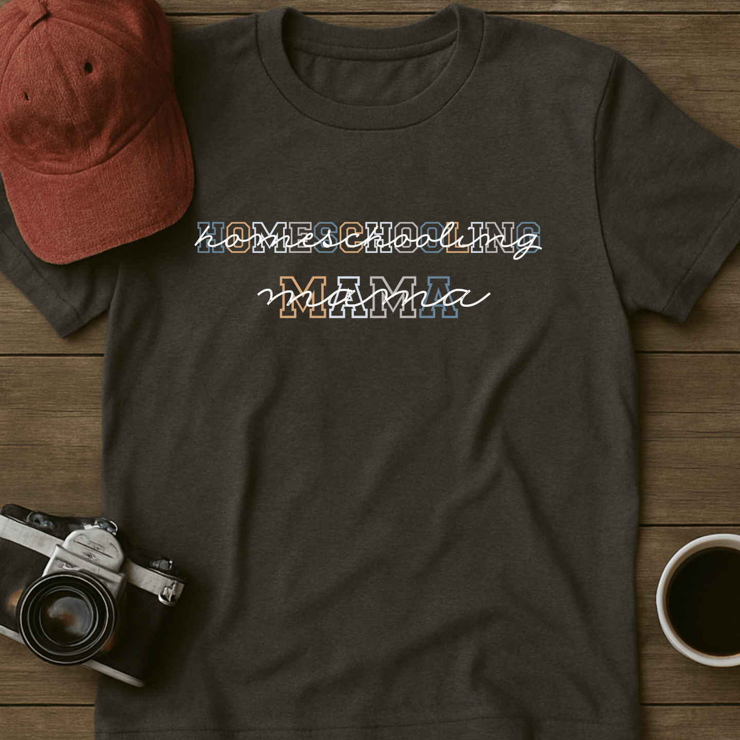 Homeschooling Mama Colorful T-Shirt