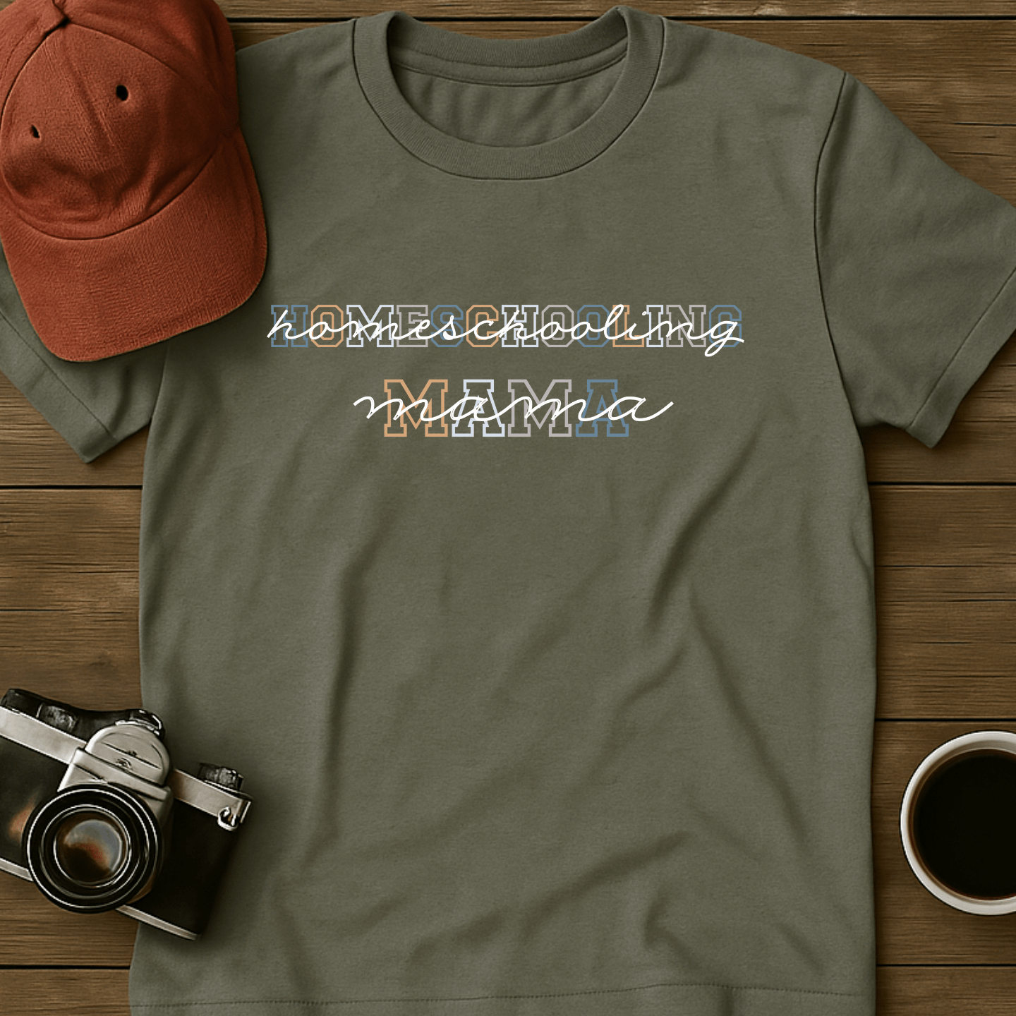 Homeschooling Mama Colorful T-Shirt