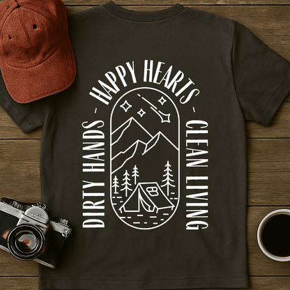 Clean Living Camp T-Shirt (BACK)