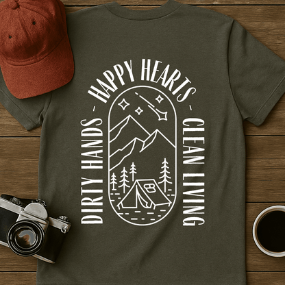Clean Living Camp T-Shirt (BACK)
