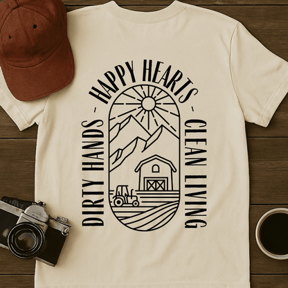 Clean Living Farm T-Shirt (BACK)