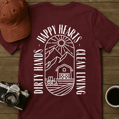 Clean Living Farm T-Shirt (BACK)