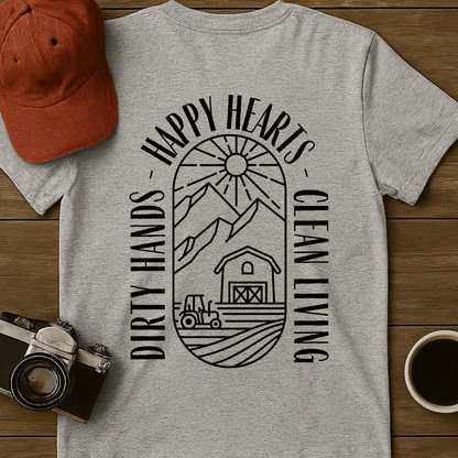 Clean Living Farm T-Shirt (BACK)